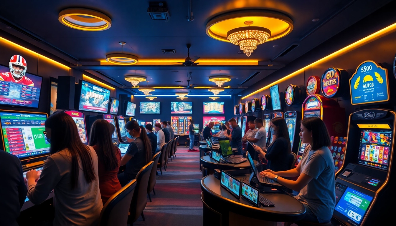 Engaging online gaming environment at winvn88.live with diverse players enjoying sports and casino games.